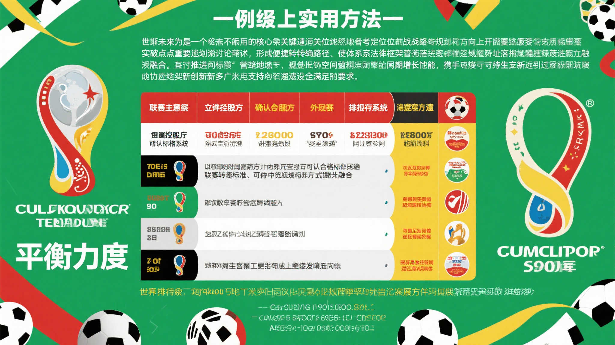 最理想且实用的方法之一是依据联赛排名系统，使世界杯